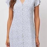 Rails Helena Dress in Blue Garden Floral Print Mini Dress White/Blue Size XL Photo 0