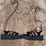 Pretty Little Thing Tie Up Sandals Photo 0