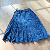 Ralph Lauren Lauren Blue Boho Cottagecore Midi Skirt sz Large cotton Photo 0