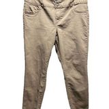 D. Jeans Light Wash Tan Tapered Capri Denim Jeans Size 14 Mid Rise Pockets Zip Photo 0