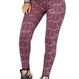 Zumba NWT Plum Purple Glitter Ruched Leggings New Photo 0
