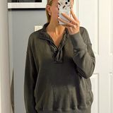 Aerie  Green Pullover Crewneck Sweatshirt Photo 0