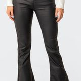 Edikted Black Leather Pants Photo 0