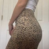 Brandy Melville Phoebe Skirt Cheetah Print Photo 0