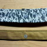 Lululemon Set of 2 athletica Gray Pattern & Acid Green Colored Headbands NWOT Photo 0