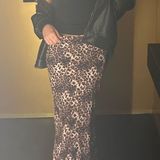 Princess Polly Leopard Satin Maxi Skirt Photo 0
