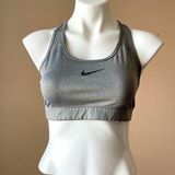 Nike  | Gray Racerback Sports Bra Sz L Photo 0