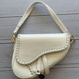 None Cream Saddlebag Purse Photo 0