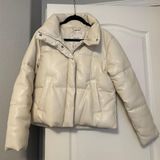Abercrombie & Fitch Faux Leather Puffer Jacket Photo 0