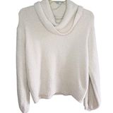 Ruby Moon  Chunky Cowl Neck Cream Fuzzy Sweater Size S Photo 0