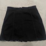 Free People Black Mini Skirt Size 4 Photo 0