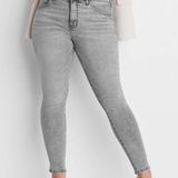 EXPRESS Mid Rise Gray Skinny Jeans Photo 0