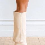 Lulus  | Lorlia Almond Square Toe Knee High Boots White - Size 8 Photo 0
