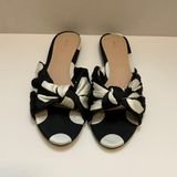 Mango MNG Polka Dot Knot Slip On Sandals 40 Photo 0