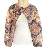 🆕House of Harlow 1960 Quilted Arm Warmers/Shrug Bolero Floral Patchwork OS🆕 Brown Size undefined Photo 0