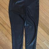 Loft Black Faux Leather Leggings Photo 0