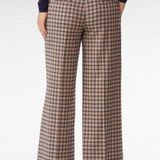 Cato Tan Coffee Plaid High Rise Wide Leg Trouser Pants Size 14 Photo 0