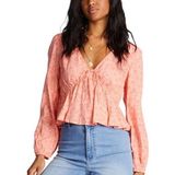 Billabong Time Goes By Floral Babydoll Top Photo 0