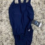 Speedo  Pro LT Navy Blue One Piece Swimsuit - Size 8 / 34 Photo 0