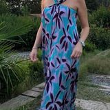 ZARA dress midi oversize printed boho jacquard long summer casual Photo 0