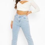 Boohoo Petite Split Hem Jeans  Photo 0