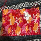 Roxy pink and red floral print tube top Photo 0
