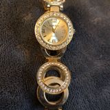 Ellen Tracy Gold Gemstone Watch Photo 0