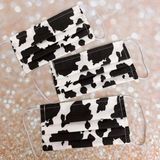 Cow Print Black And White Premium Cotton Face Mask Multiple Photo 0