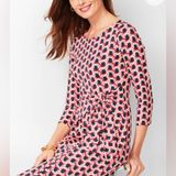 Talbots Sheath Dress Womens XL Side Tie Swirl Print Stretch Business Office Work Photo 0