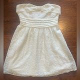 American Rag Cream strapless lace dress Photo 0