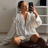 Amazon Sequin Eras button Down Photo 0