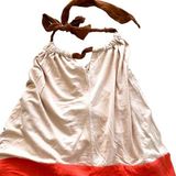 Deletta  Tan Pink Open Back Halter Sleeveless Tank Top Size XS Photo 0