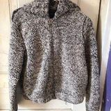 Derek Heart Sherpa Zip Up Sweater Photo 0
