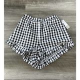 BP  Black Gingham Ruffle Shorts Size XS NWT Pockets F3 Photo 0