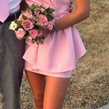 Elliatt Elliat Strapless Pink Mini Dress Photo 0