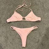 Tiger Mist Two-Piece Cheeky Bikini Set in Pale Pink Photo 0