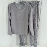 Croft & Barrow  Fuzzy Gray Star Pajama Set Photo 0