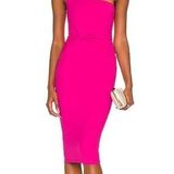 Nookie NWT  Lust One Shoulder Midi Dress in Neon Pink Photo 0