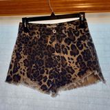 Dance & Marvel Cheetah Denim Shorts Photo 0