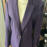 Tahari  purple blazer size 8 work attire work, blazer office wear stylish flared Photo 0