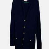 Tory Burch Black Merino Wool Cardigan Women’s Size XLARGE Photo 0