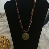 Vintage avon boho beaded necklace w/ pendant Photo 0