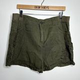 Knox Rose  Green Floral Embroidered Shorts Photo 0