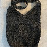 Urban Outfitters Black Straw Beach Bag Photo 0