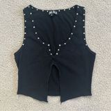 I am gia I.AM.GIA Black Studded Tank Top -S Photo 0