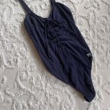 joe's jeans NWOT Navy Lace Up Thong Bodysuit Photo 0