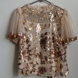 Marc New York Sequin & Mesh Top Photo 0