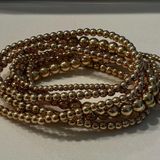 SheIn  Gold Beaded Bracelets Photo 0