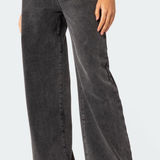 Edikted  raelynn washed low rise baggy jeans size small (petite) BRAND NEW. Photo 0