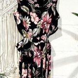 Bar III Bar lll | womens medium floral dress cut out sides retro Photo 0